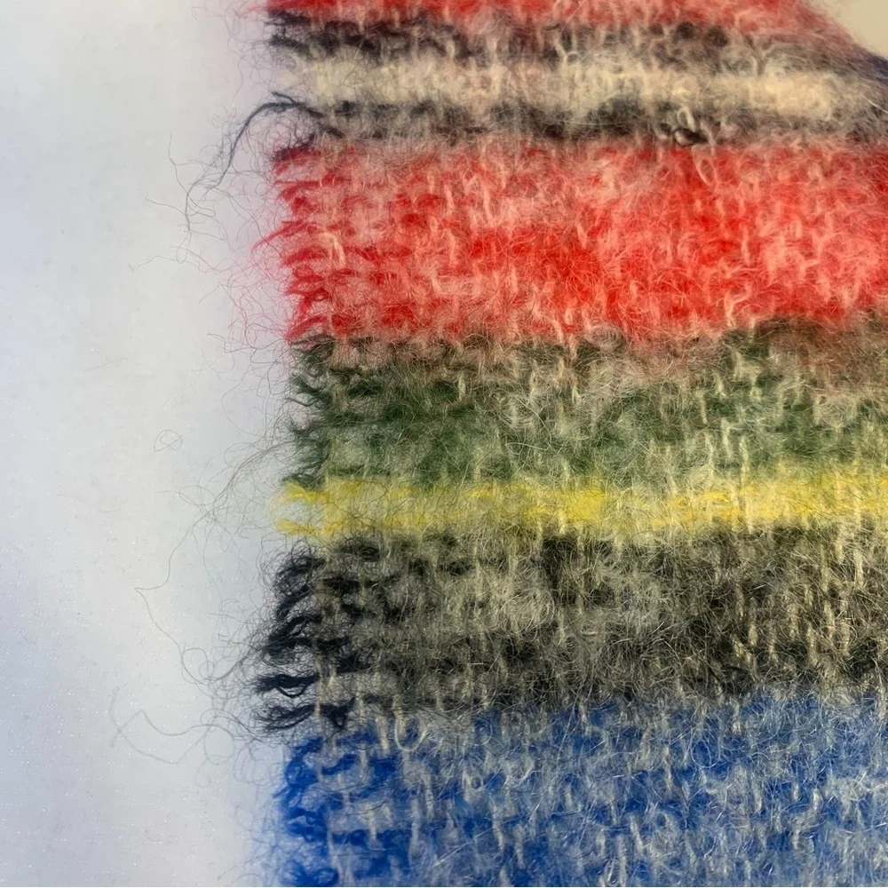 Vintage 70’s Mohair Wool Scarf St. Michael Made In Scotland